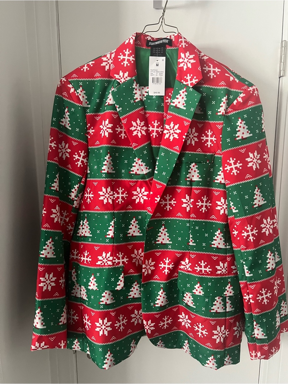 Holiday Red & Green Christmas Tree Blazer - Southern Test